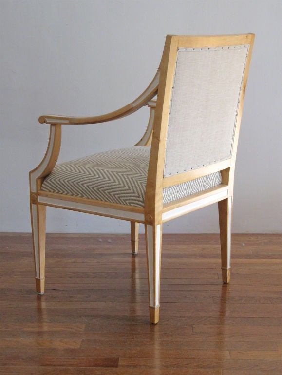 Carved Pair Carl Malmsten fauteuils design for Princess Margaretha 1919