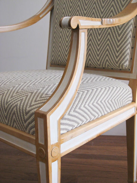 20th Century Pair Carl Malmsten fauteuils design for Princess Margaretha 1919