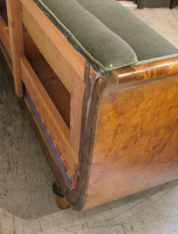 Swedish Art Deco birch upholstered sofa Axel Einar Hjorth 2
