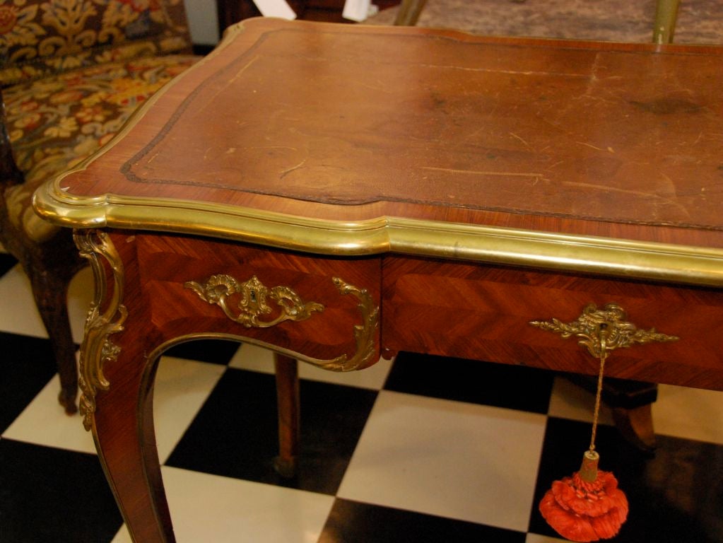 French Louis XV style bureau plat For Sale