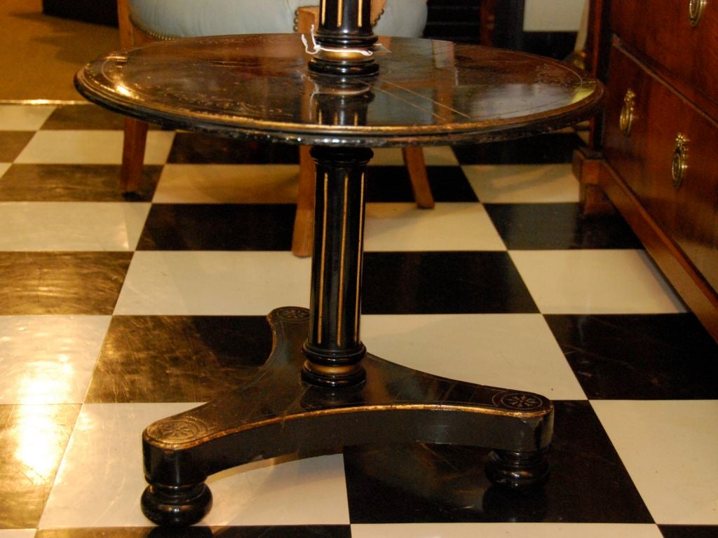 French Ebonized dumb waiter, two tiers For Sale