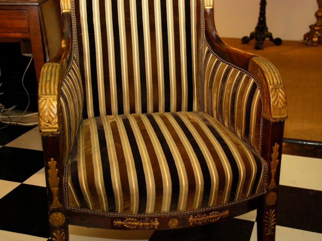 French Restoration period rosewood bergere