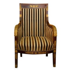 French Restoration period rosewood bergere