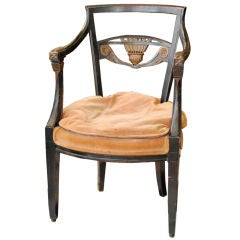 French Empire style arm chairs