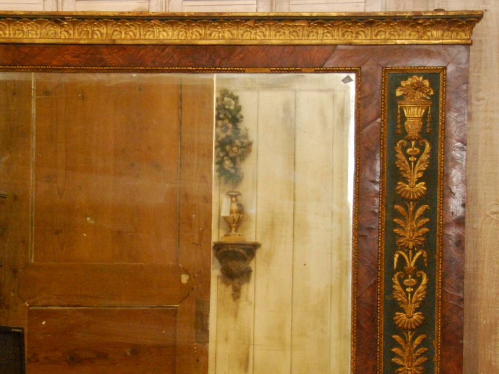 early 19th c over-the-mantle mirror in Adam’s taste