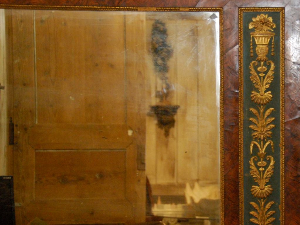 Gilt Over-the-mantle mirror in Adam’s taste For Sale