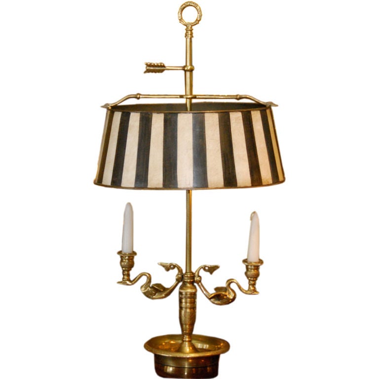 Brass bouillotte lamp For Sale