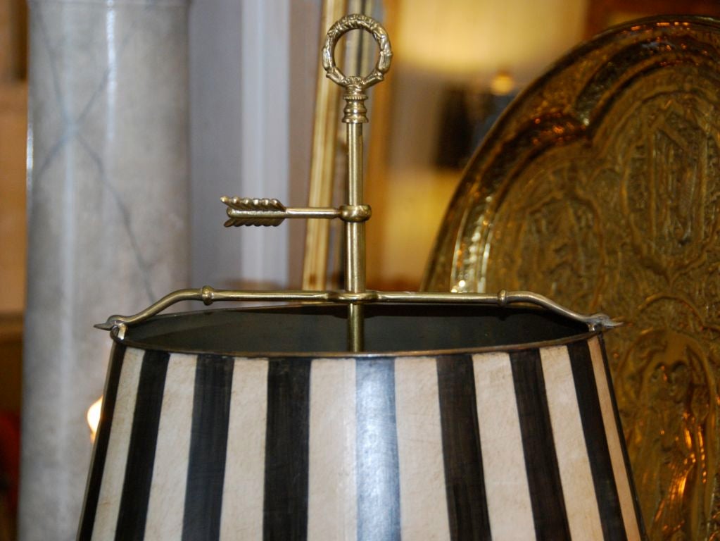 French Brass bouillotte lamp For Sale