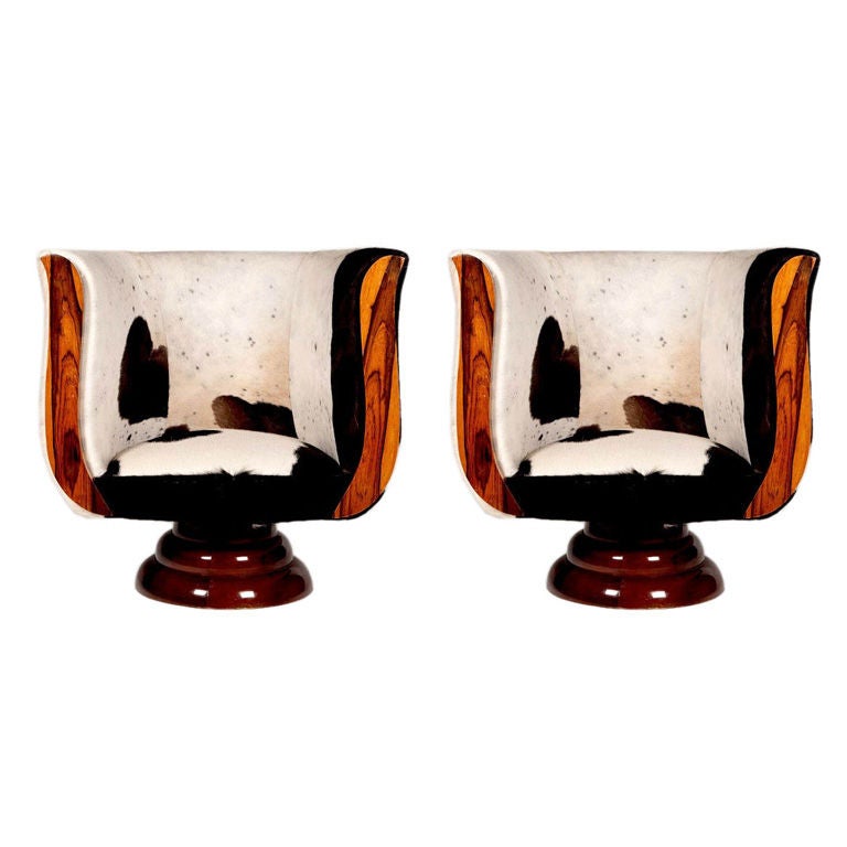 Pair of Art Deco Tulip Chairs