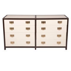 Almond Lacquer 8 Drawer Dresser by Baker