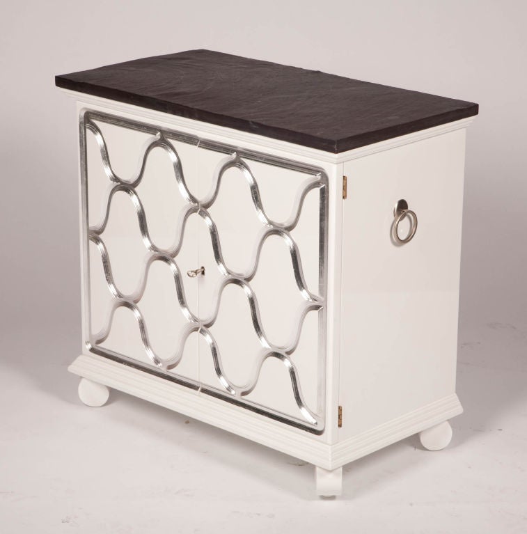 20th Century White Lacquer Cabinet by Dorothy Draper (2 of 2 available)