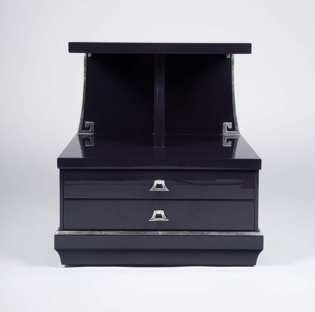 Pair of Deep Violet Night Stands by Grosfeld House