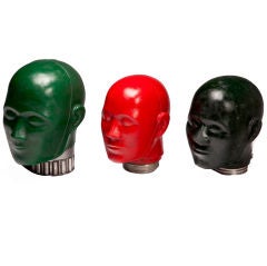 Used Set of 3 "Outsider Art" Crash Test Heads