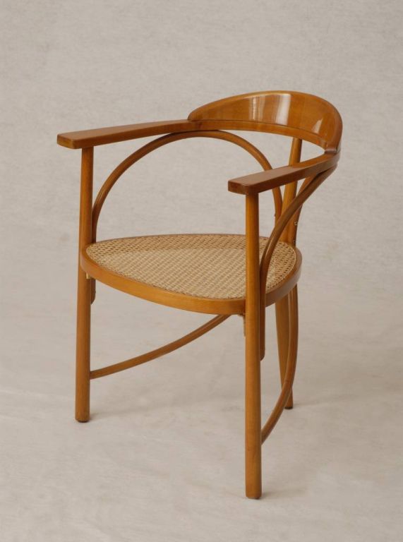 Rare Set of 4 Three Legged Thonet Armchairs