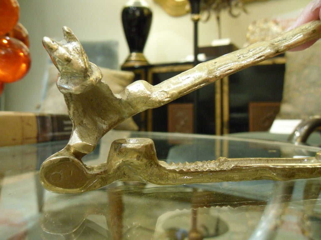 20th Century Solid Brass Squirrel Nutcracker