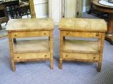 Pair of Mastercraft Two Drawer Nightstands/ Side Tables