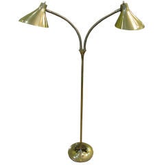 Mid Century Double Gooseneck Arm Laurel Standing Lamp