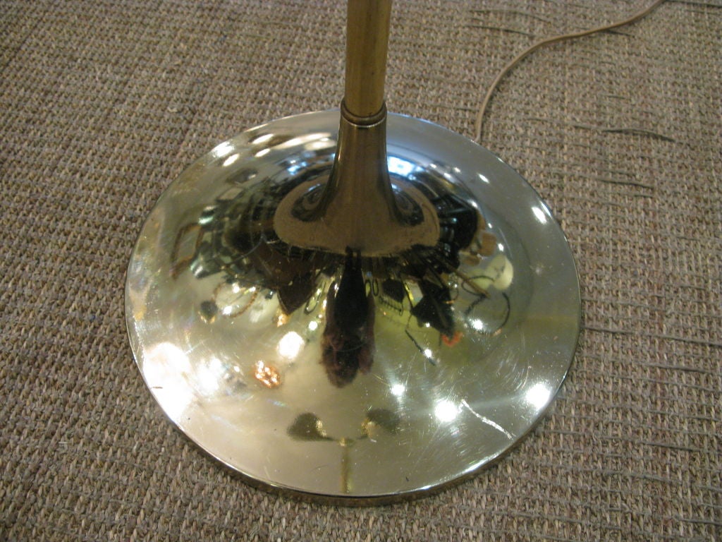 American Mid Century Double Gooseneck Arm Laurel Standing Lamp