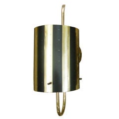 Brass and Black Mid-Century Sconce