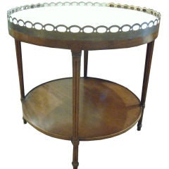Marble Top Round Side Table in the style of Jansen