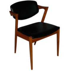 Kai Kristiansen  1960's " Z " Danish Desk Chair in Teak