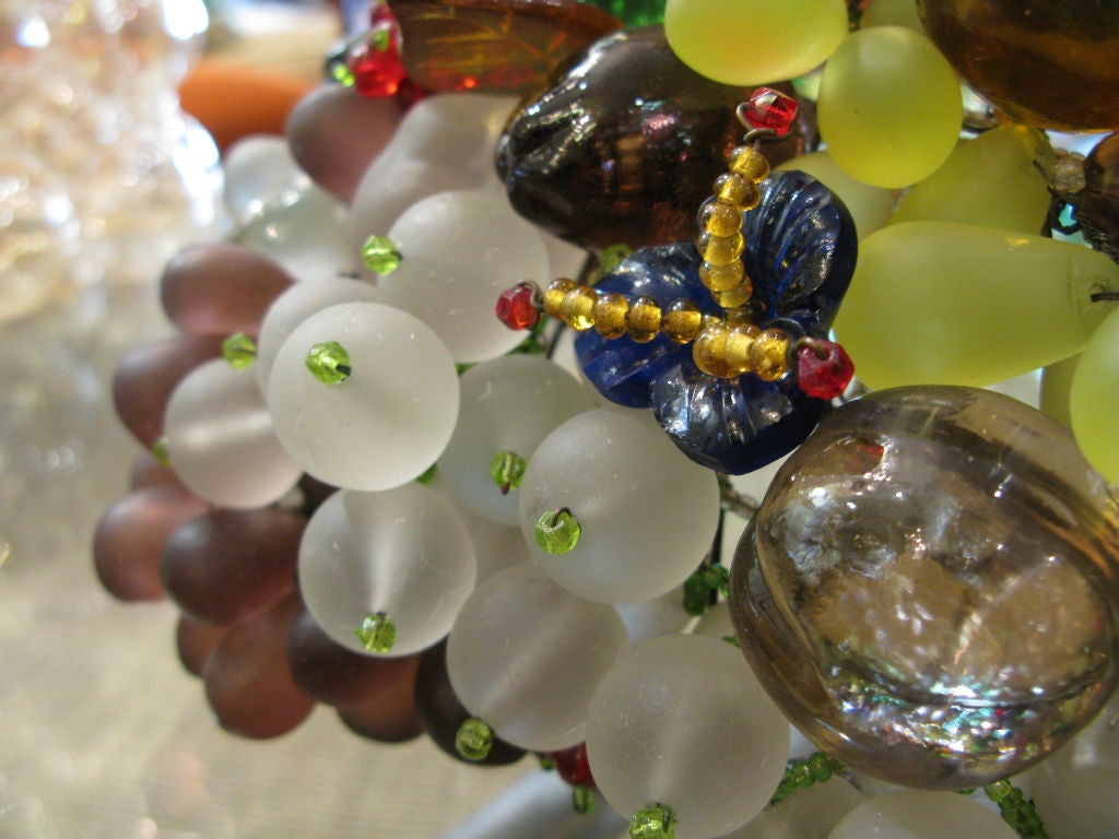 Hand Made Italian Glass Fruit  Ceiling Fixture
