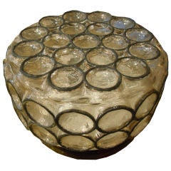 Glass Bubble Flushmount with Glazed Circles