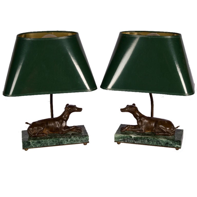 Greyhound Lamps 7 For Sale on 1stDibs greyhound table lamp