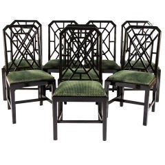 Set of 8 Chinese Chippendale Chairs