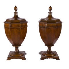 Pair of English Cutlery Urns