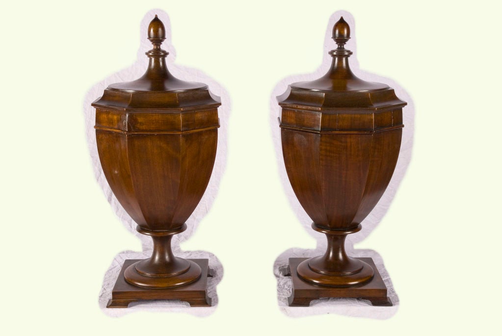 Pair of English Cutlery Urns