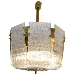 Beautiful Orrefors Hand-blown Glass Chandelier