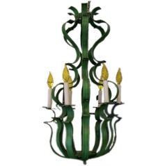 Italian Tole Green Regency Fixture