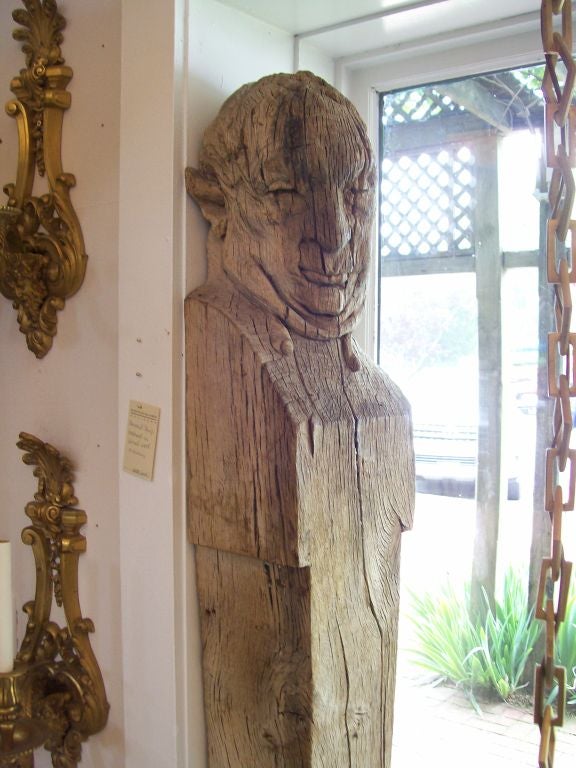 Merchant Ship Masthead in Carved Wood