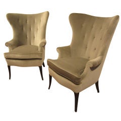 Pair of  Elegant Wing Chairs