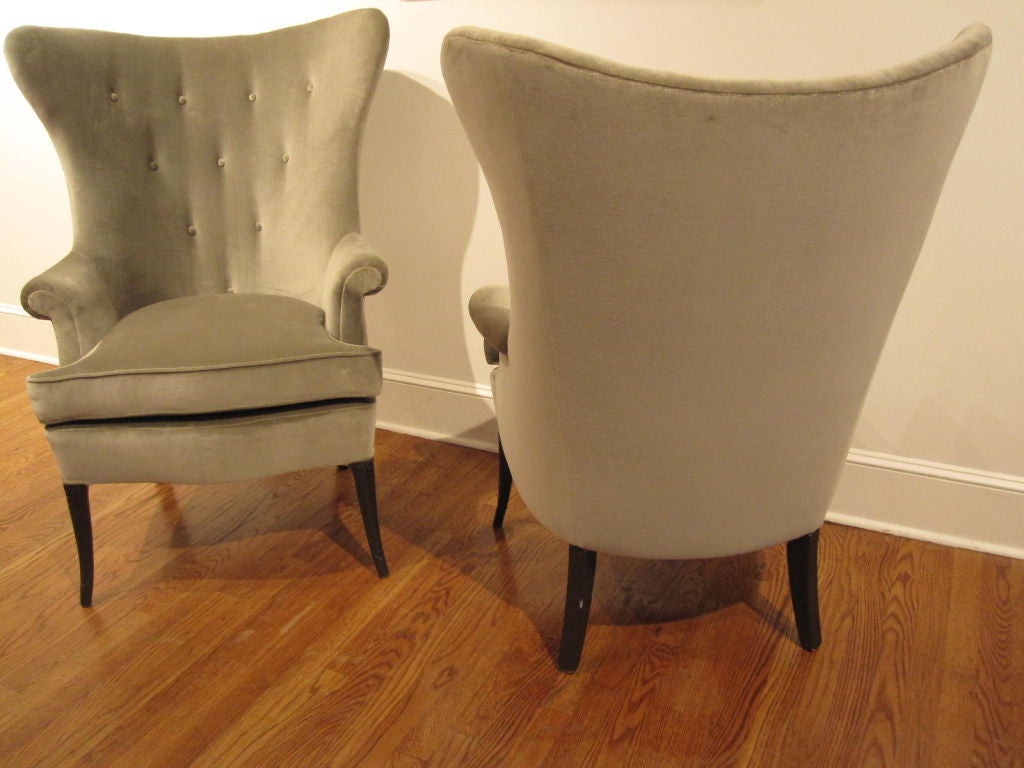 Pair of  Elegant Wing Chairs