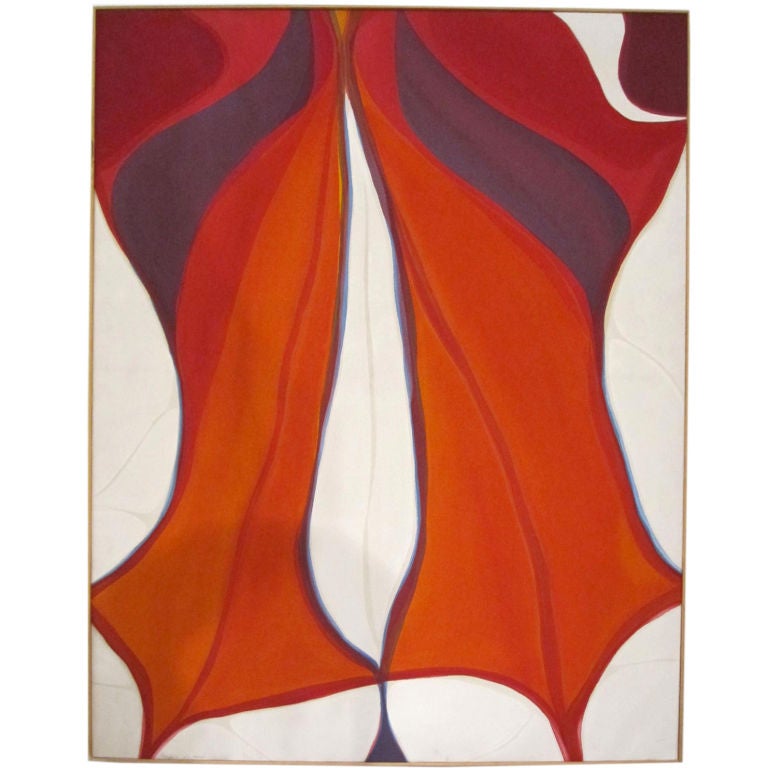 Large Abstract Painting by Geri Taper (1921 - 2004)