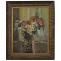 Painting of Flowers in a Vase