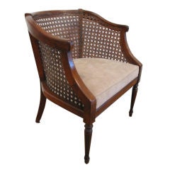 Armchair with Caned Back and Sides