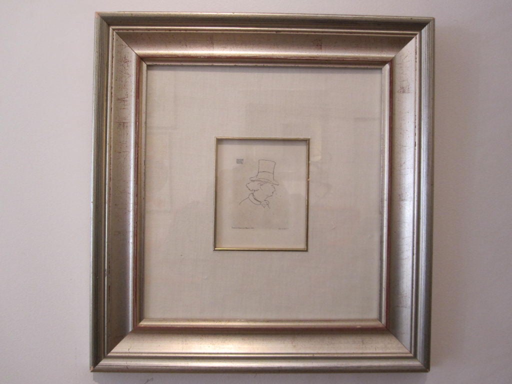 Etching of a Man by Edouard Manet