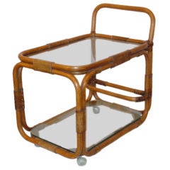 Rattan Serving Cart / Bar Cart