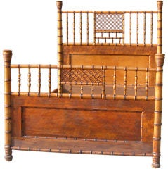 Antique FAUX BAMBOO FULL SIZED BED