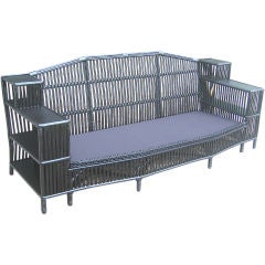 HIGH STYLE STICK WICKER SOFA