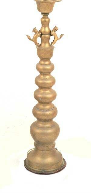 Pair of Temple Brass Lamps