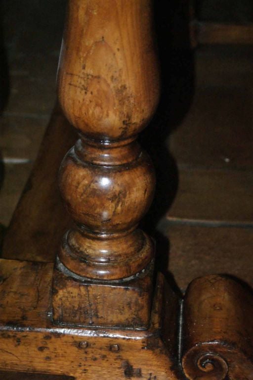 American Italian Renaissance Style Scroll Base Table