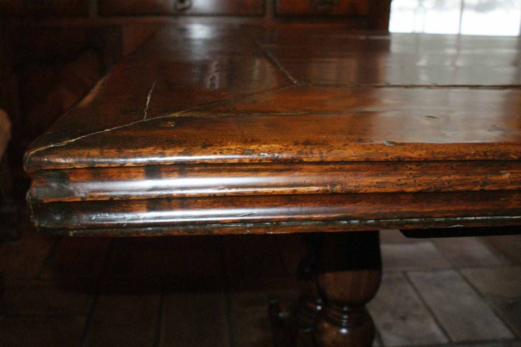Hand-Carved Italian Renaissance Style Scroll Base Table