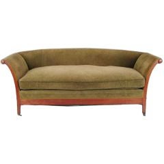 Continental, 19th/20th C, Maple Upholstered Sofa