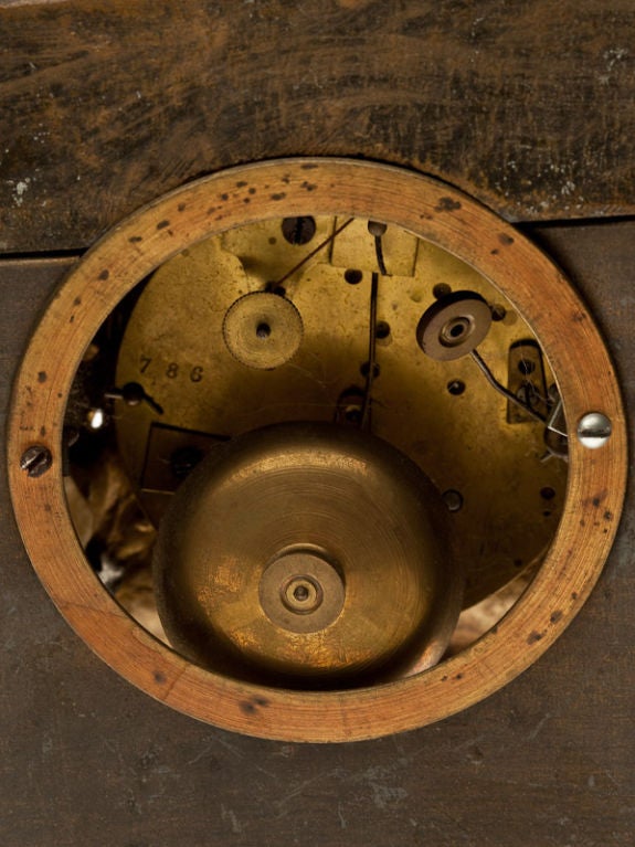French Spelter and Gilt Bronze Mantle Clock 5