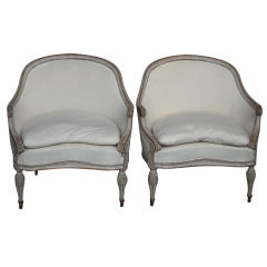 Pair of Round Backed Armchairs