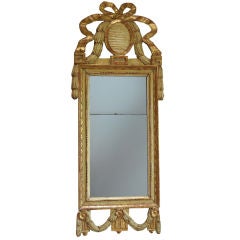Gustavian Mirror with Swags and Bows